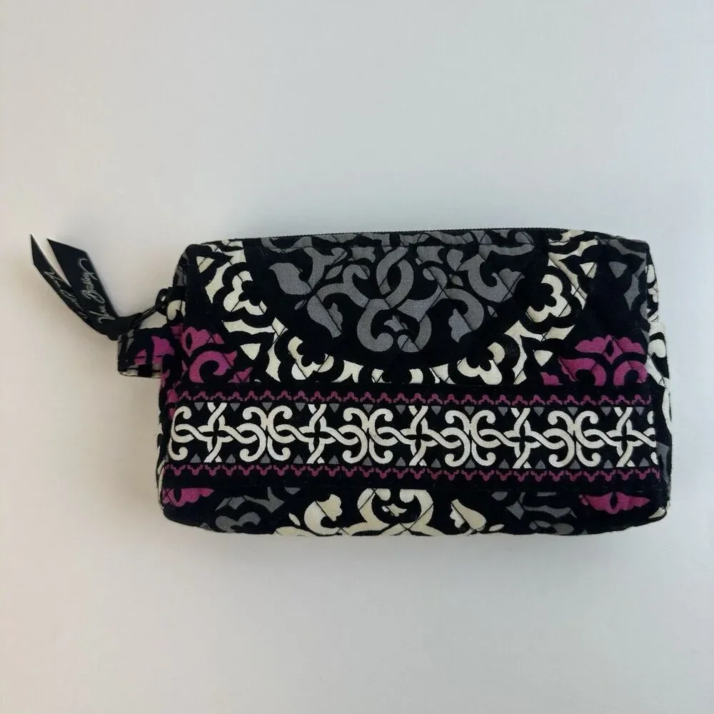 VERA BRADLEY Canterberry Magenta Small Cosmetic Travel Makeup Toiletry Bag